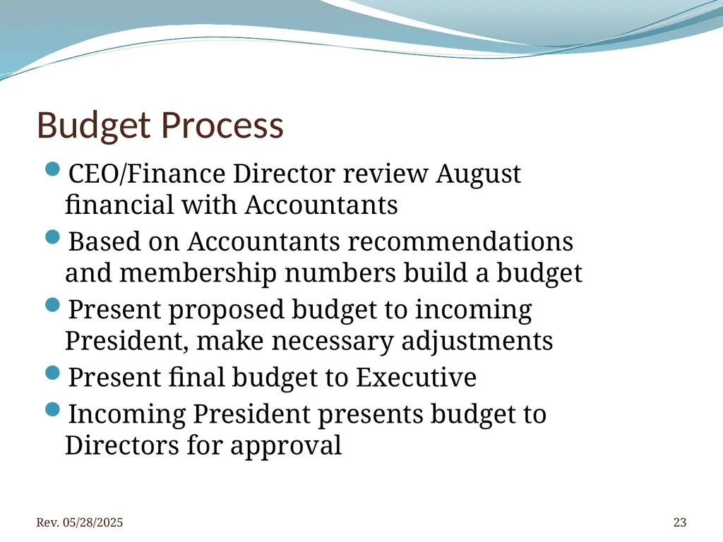 2016 BNAR Officer and Director Workshop Contents - slide 23 of 52