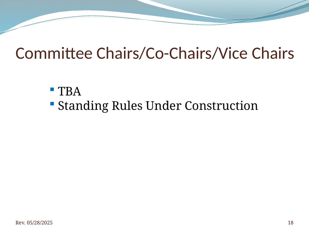 2016 BNAR Officer and Director Workshop Contents - slide 18 of 52