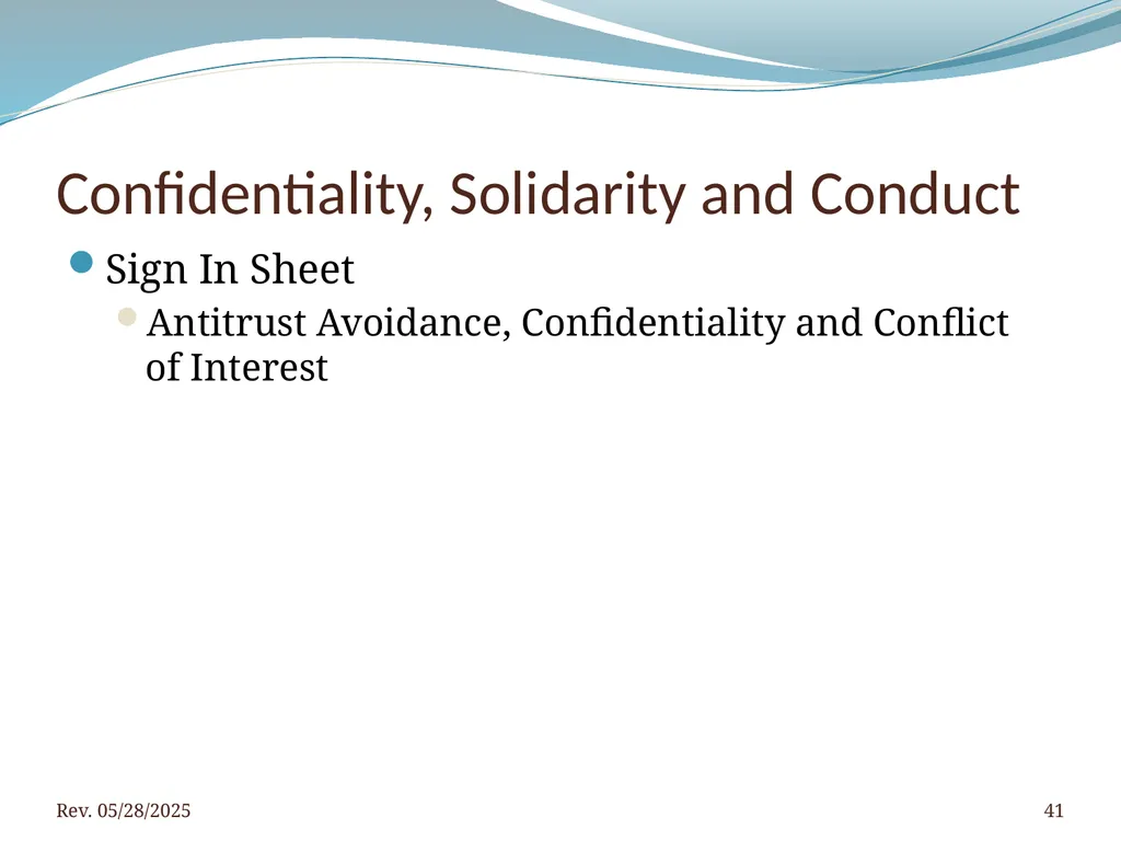 2016 BNAR Officer and Director Workshop Contents - slide 41 of 52