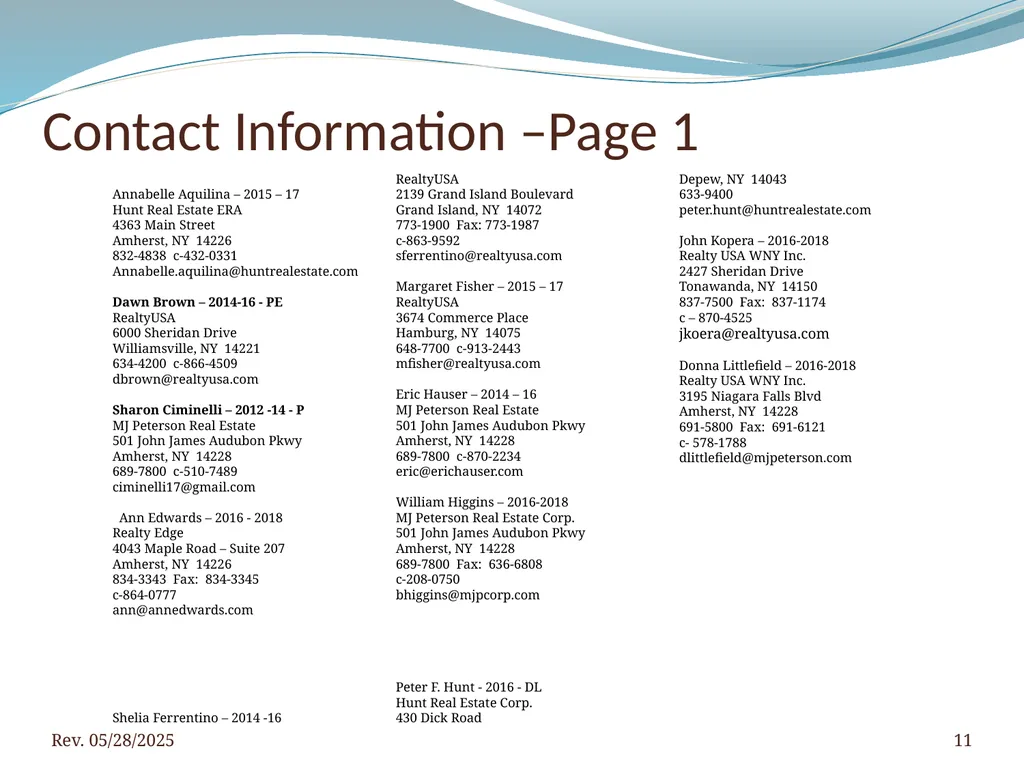 2016 BNAR Officer and Director Workshop Contents - slide 11 of 52