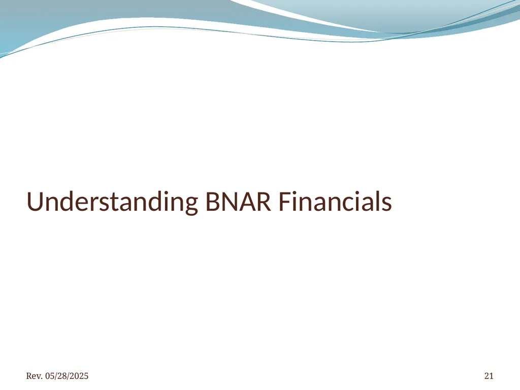 2016 BNAR Officer and Director Workshop Contents - slide 21 of 52
