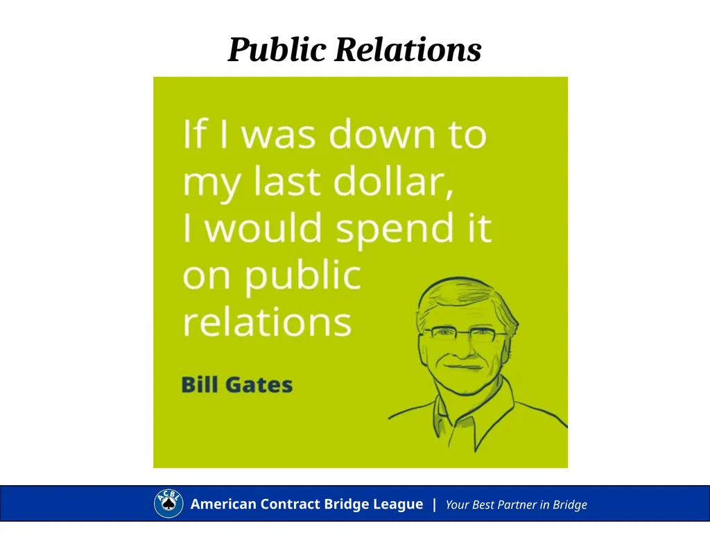 Presentation to the ACBL Board of Governors 2016 - slide 10 of 13