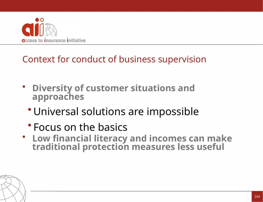 Regulation and Supervision Supporting Inclusive - slide 104 of 119