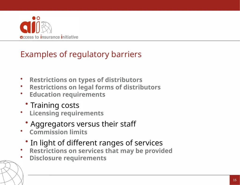 Regulation and Supervision Supporting Inclusive - slide 15 of 119