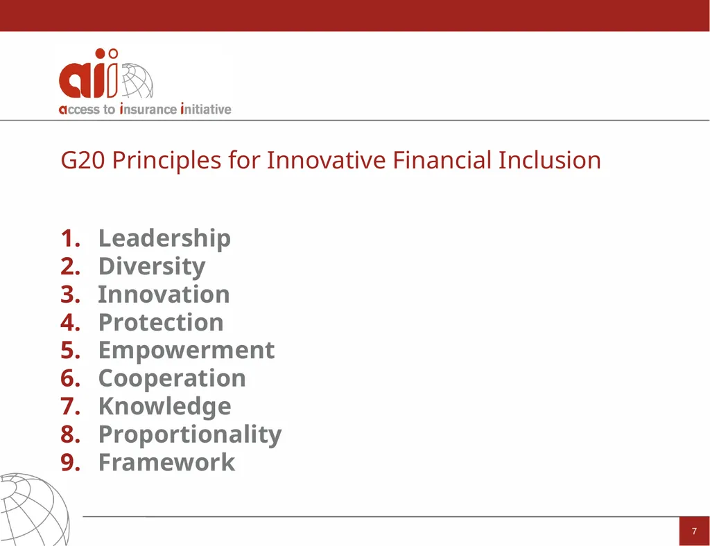 Regulation and Supervision Supporting Inclusive - slide 7 of 119