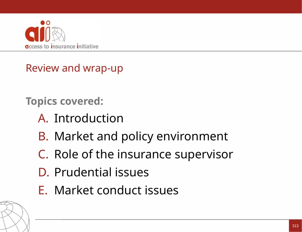 Regulation and Supervision Supporting Inclusive - slide 113 of 119