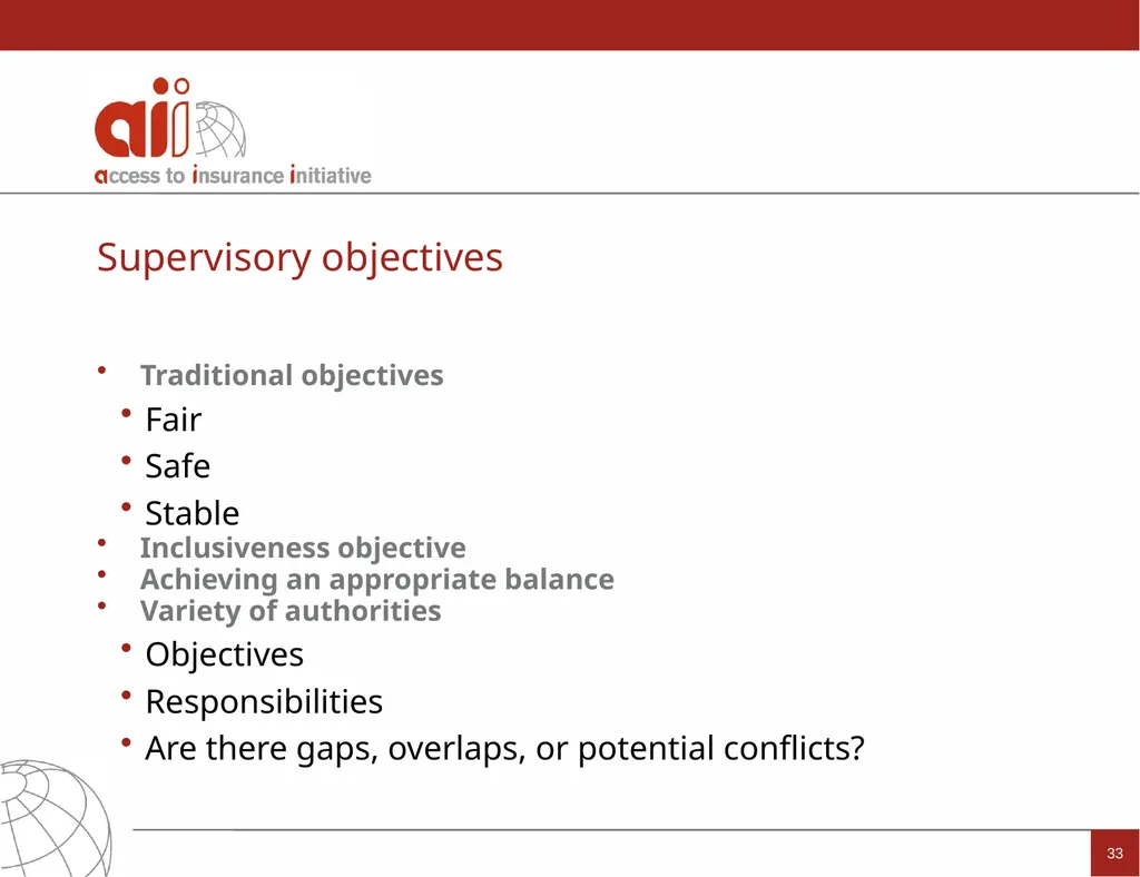 Regulation and Supervision Supporting Inclusive - slide 33 of 119