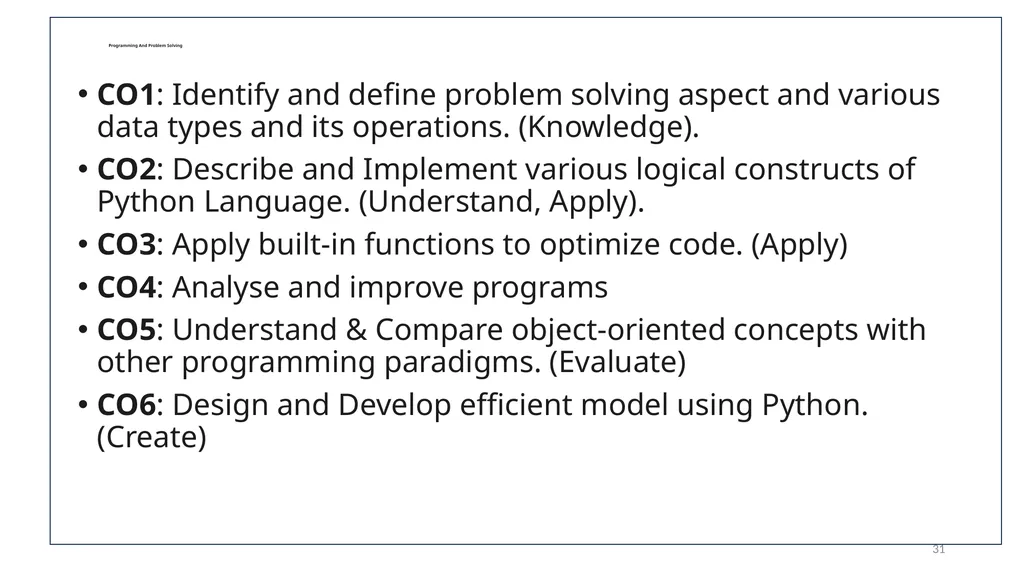 WELCOME Orientation Workshop on Outcome-Based - slide 31 of 115