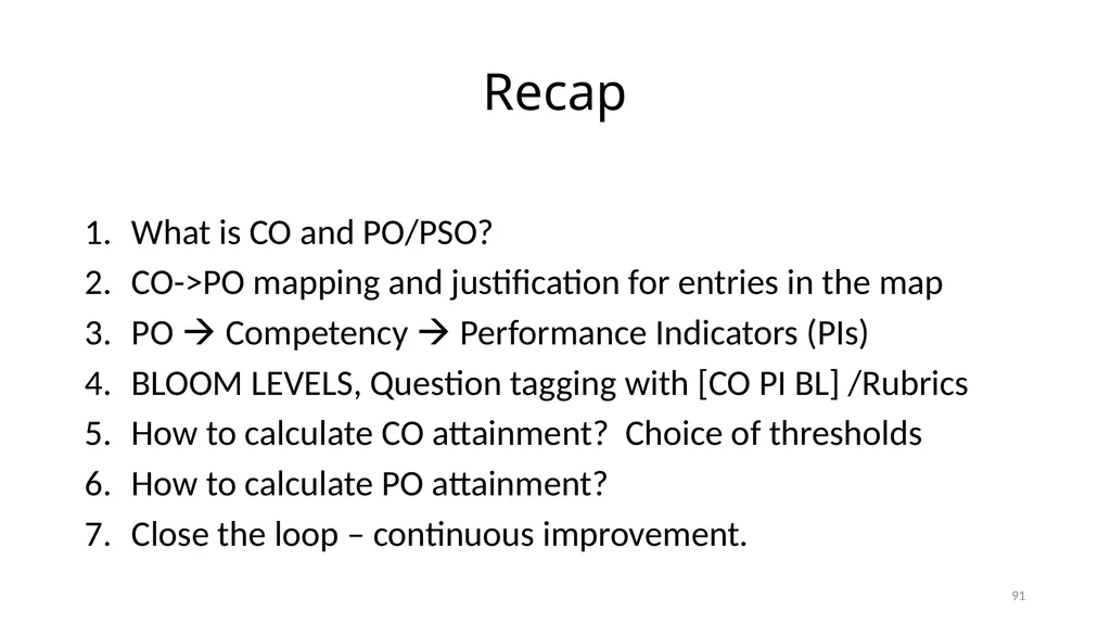 WELCOME Orientation Workshop on Outcome-Based - slide 89 of 115
