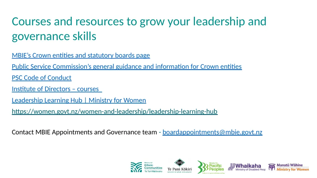 Crown Boards and Committees administered by - slide 27 of 27