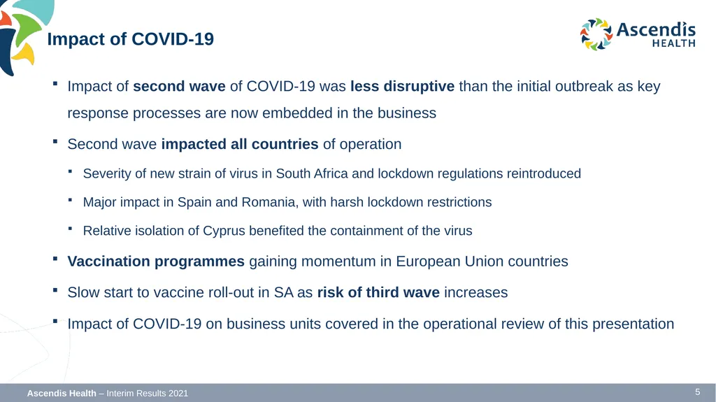 INTERIM RESULTS FOR THE SIX MONTHS ENDED 31 - slide 5 of 42