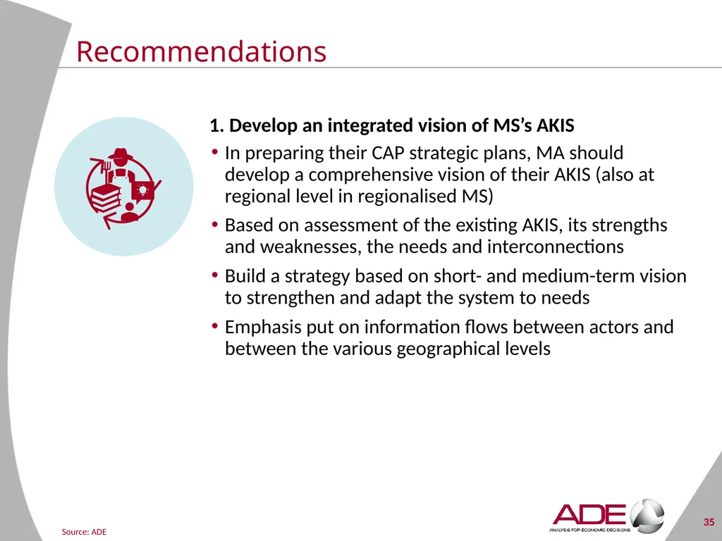 Evaluation support study on the CAP’s impact on - slide 35 of 44