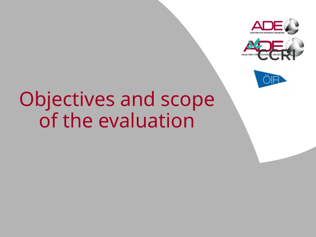 Evaluation support study on the CAP’s impact on - slide 3 of 44
