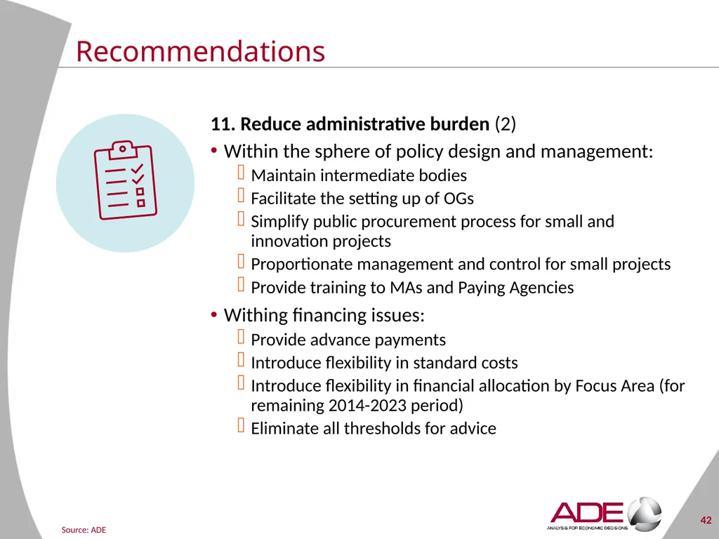 Evaluation support study on the CAP’s impact on - slide 42 of 44