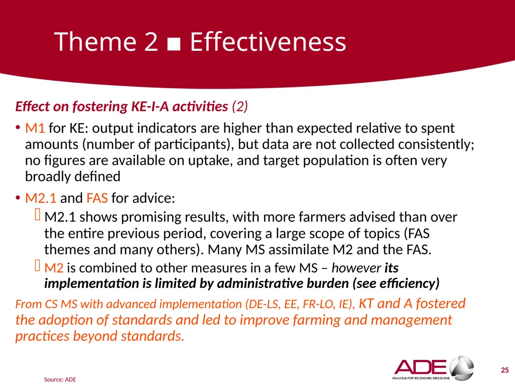 Evaluation support study on the CAP’s impact on - slide 25 of 44