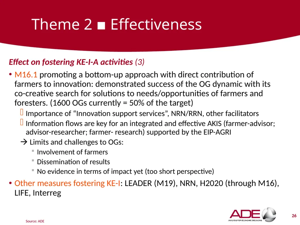 Evaluation support study on the CAP’s impact on - slide 26 of 44