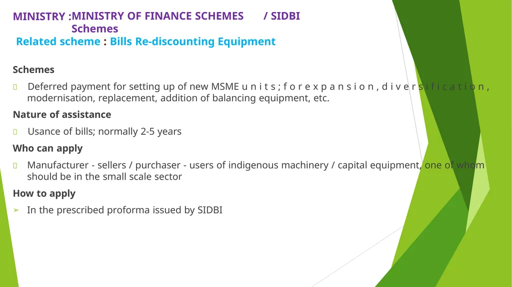MSME – AN ANALYSIS Erode Chapter - slide 62 of 82