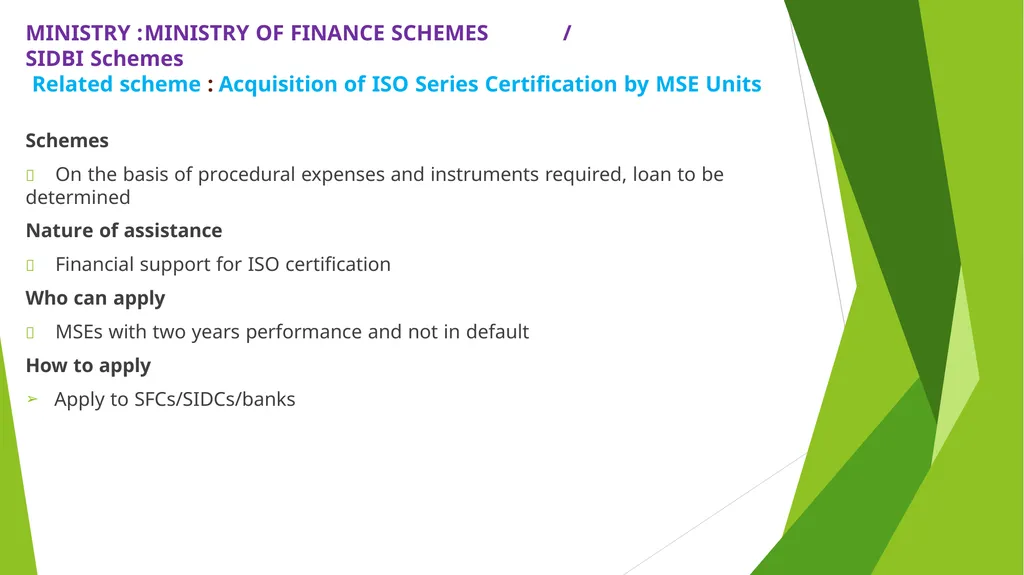 MSME – AN ANALYSIS Erode Chapter - slide 57 of 82