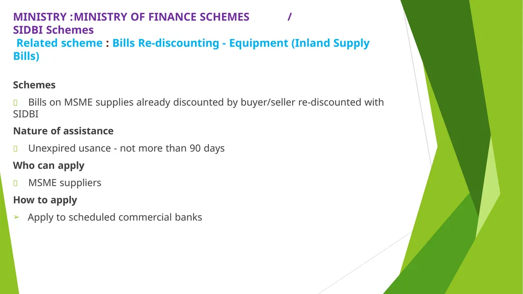 MSME – AN ANALYSIS Erode Chapter - slide 63 of 82