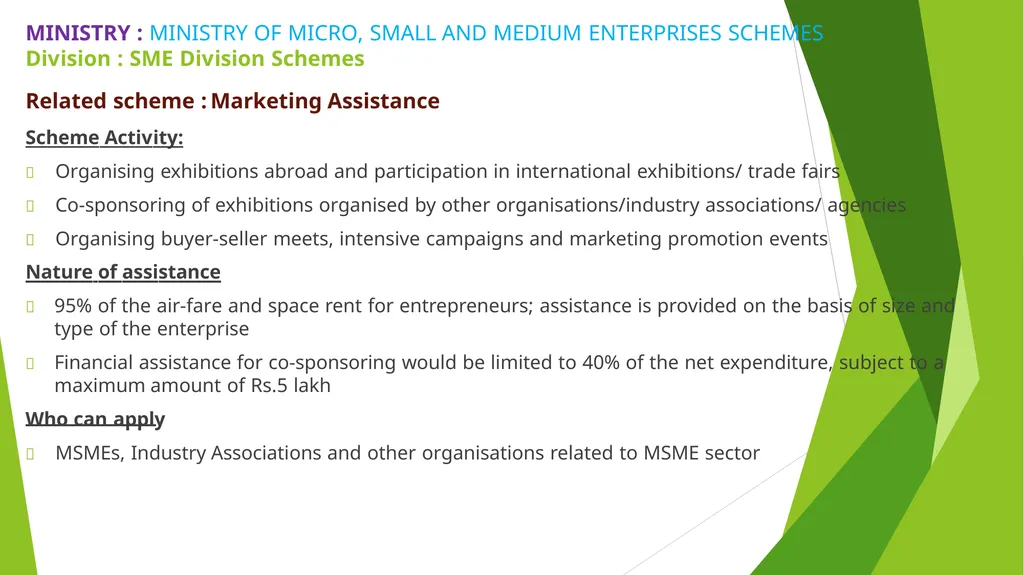 MSME – AN ANALYSIS Erode Chapter - slide 21 of 82