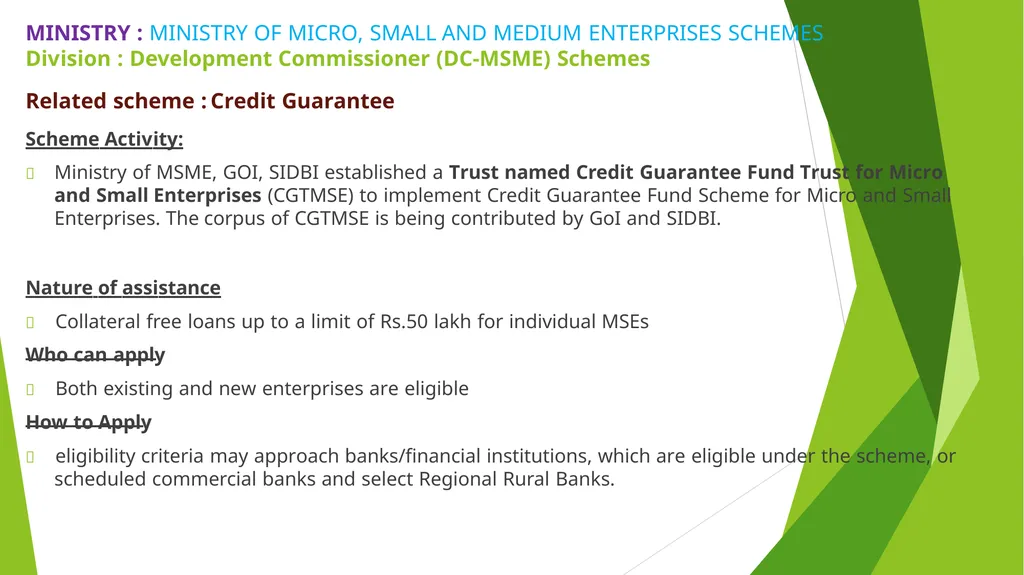 MSME – AN ANALYSIS Erode Chapter - slide 22 of 82