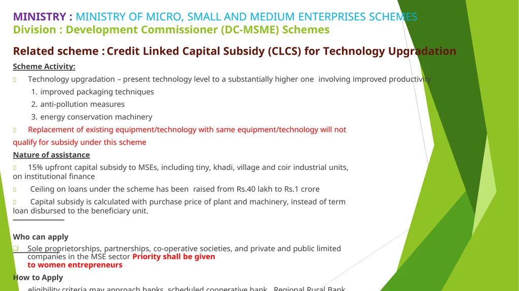 MSME – AN ANALYSIS Erode Chapter - slide 23 of 82