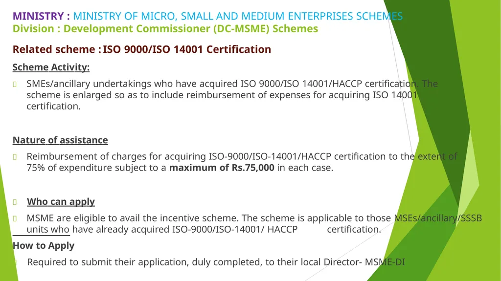 MSME – AN ANALYSIS Erode Chapter - slide 24 of 82