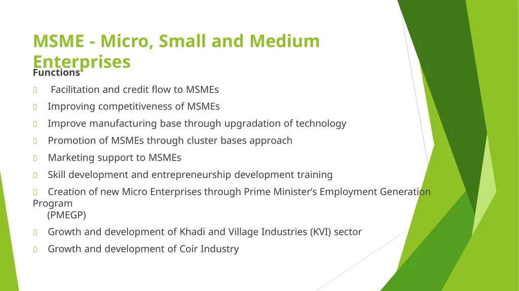 MSME – AN ANALYSIS Erode Chapter - slide 12 of 82