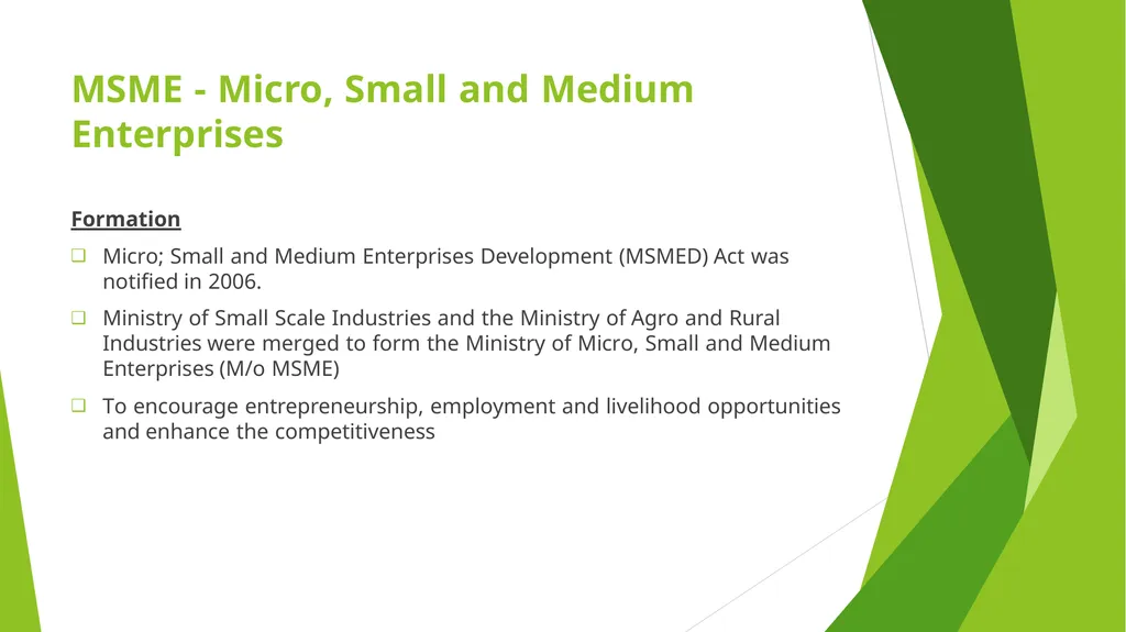 MSME – AN ANALYSIS Erode Chapter - slide 2 of 82