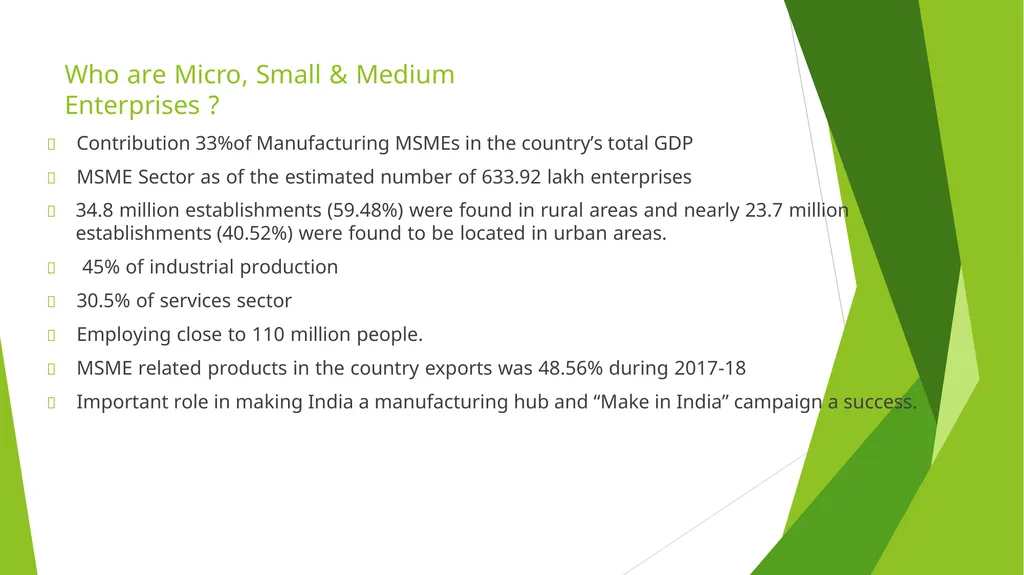 MSME – AN ANALYSIS Erode Chapter - slide 4 of 82