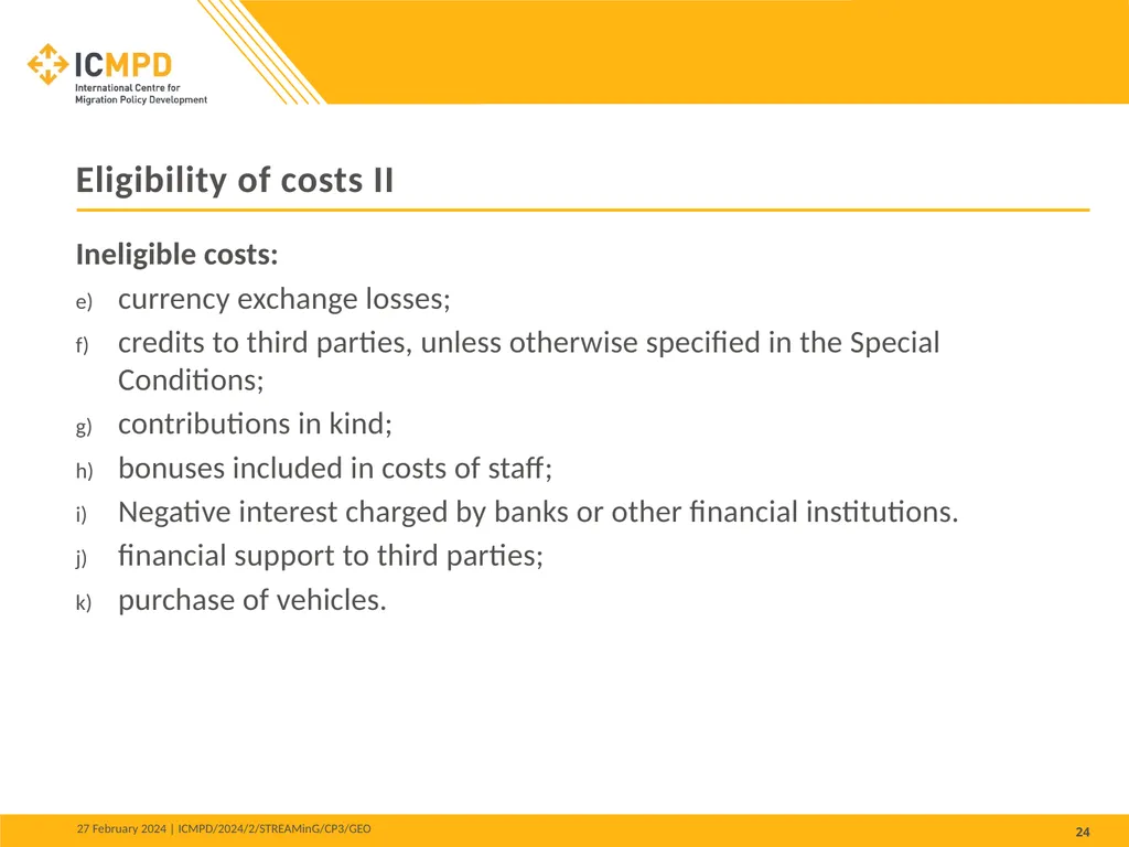 STREAMinG Phase II - Call for Proposals 1. - slide 24 of 34