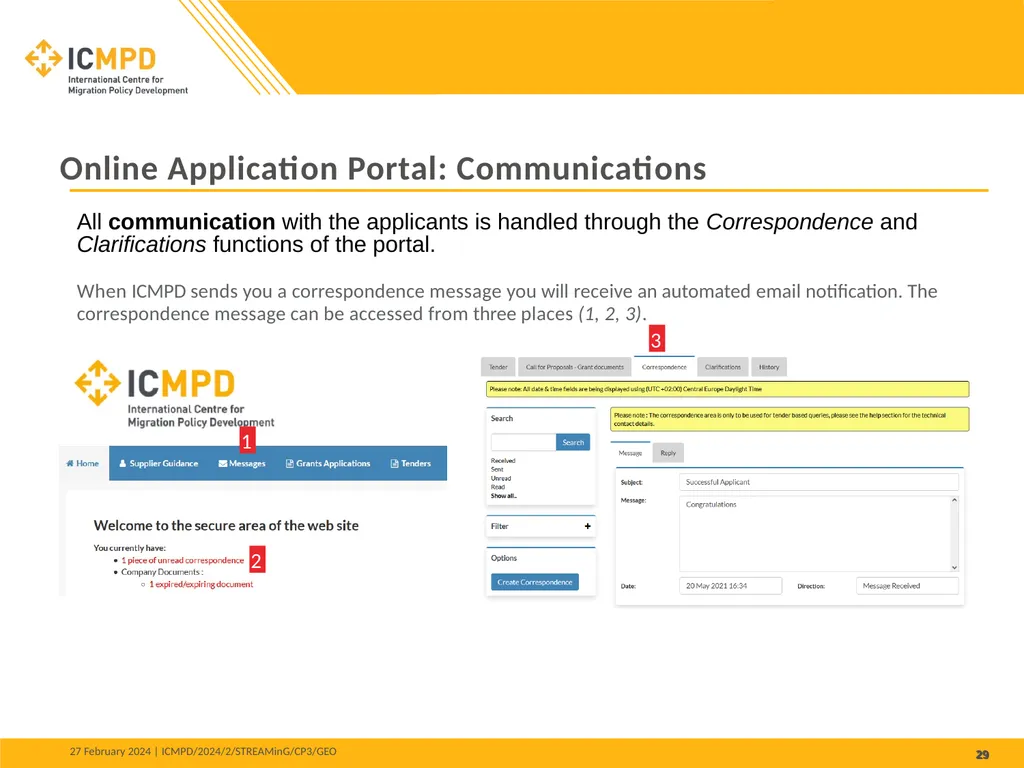 STREAMinG Phase II - Call for Proposals 1. - slide 29 of 34