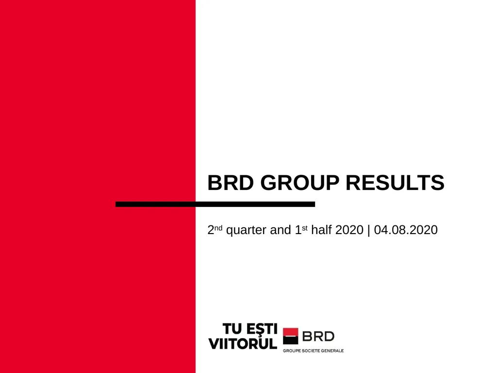 2nd quarter and 1st half 2020 | 04.08.2020 BRD