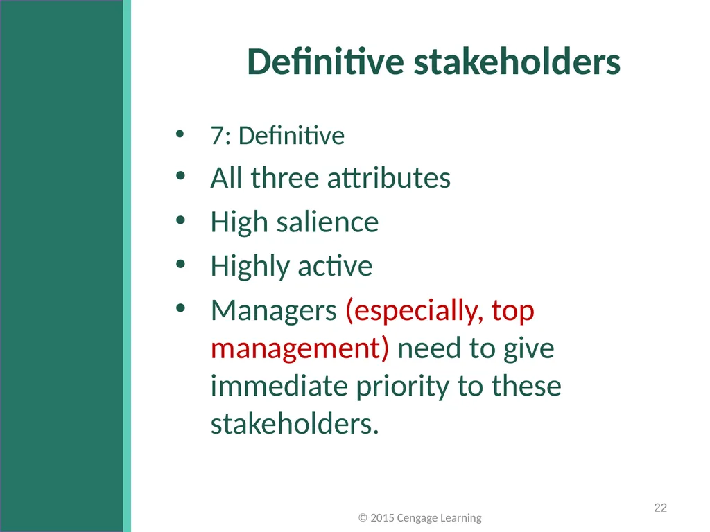 Key Topics Ch 3 & 4 © 2015 Cengage Learning - slide 22 of 36