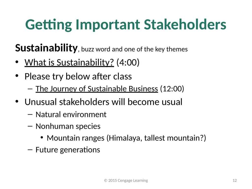 Key Topics Ch 3 & 4 © 2015 Cengage Learning - slide 12 of 36