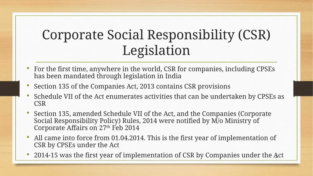 Corporate Social Responsibility Department of - slide 2 of 9