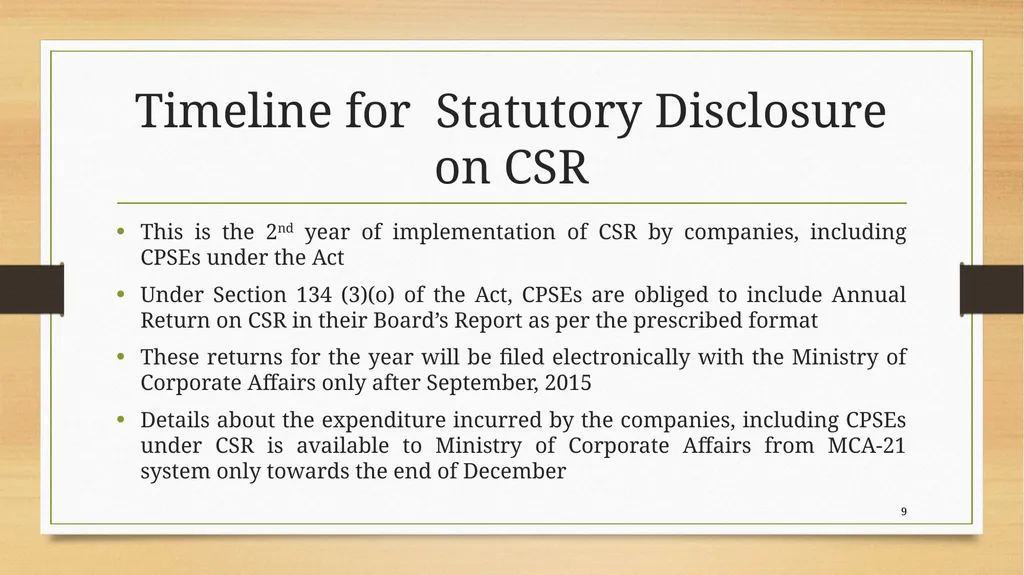 Corporate Social Responsibility Department of - slide 9 of 9