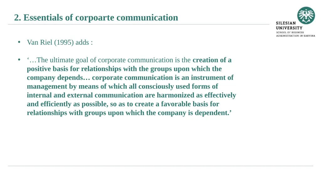 Essentials of corporate communication Janusz - slide 5 of 26