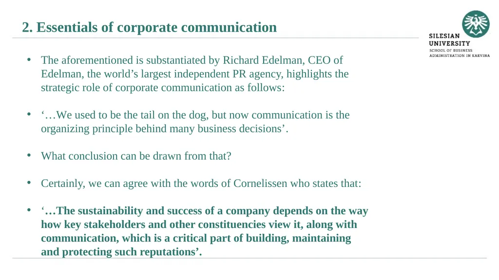 Essentials of corporate communication Janusz - slide 10 of 26
