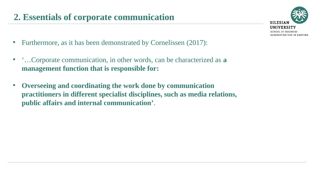 Essentials of corporate communication Janusz - slide 6 of 26