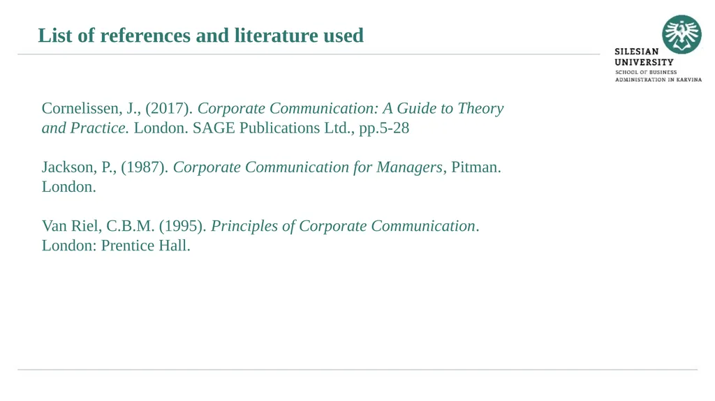 Essentials of corporate communication Janusz - slide 26 of 26