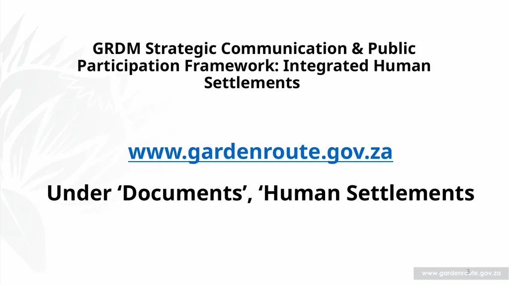 1 Communication and Public Participation Framework - slide 3 of 9