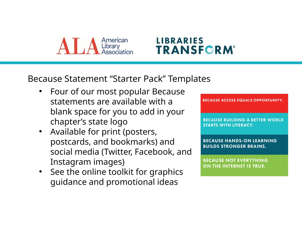 Welcome to “Libraries Transform Campaign Toolkit - slide 12 of 22