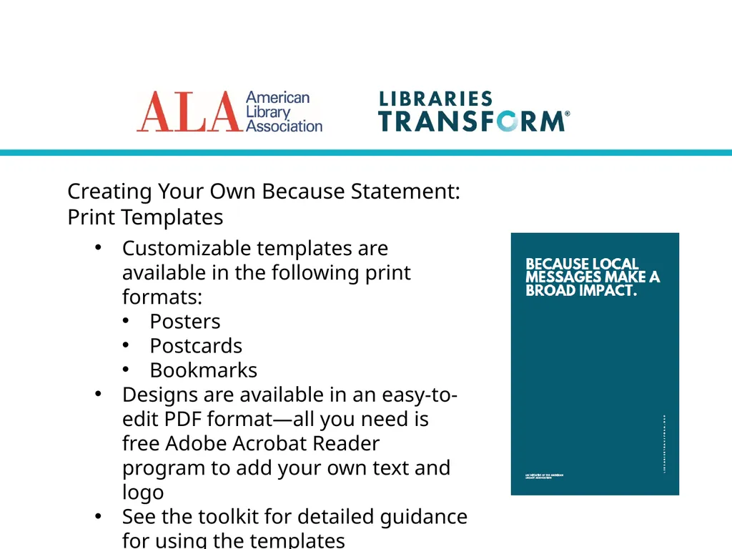 Welcome to “Libraries Transform Campaign Toolkit - slide 18 of 22