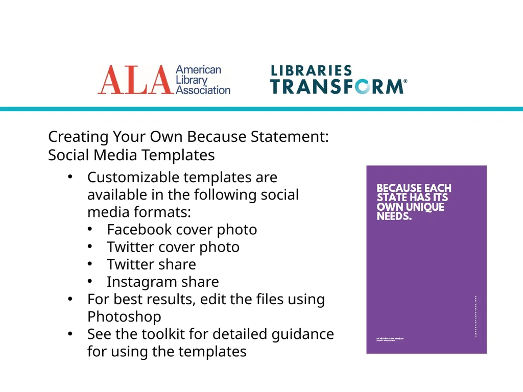 Welcome to “Libraries Transform Campaign Toolkit - slide 19 of 22