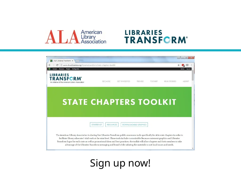 Welcome to “Libraries Transform Campaign Toolkit - slide 21 of 22