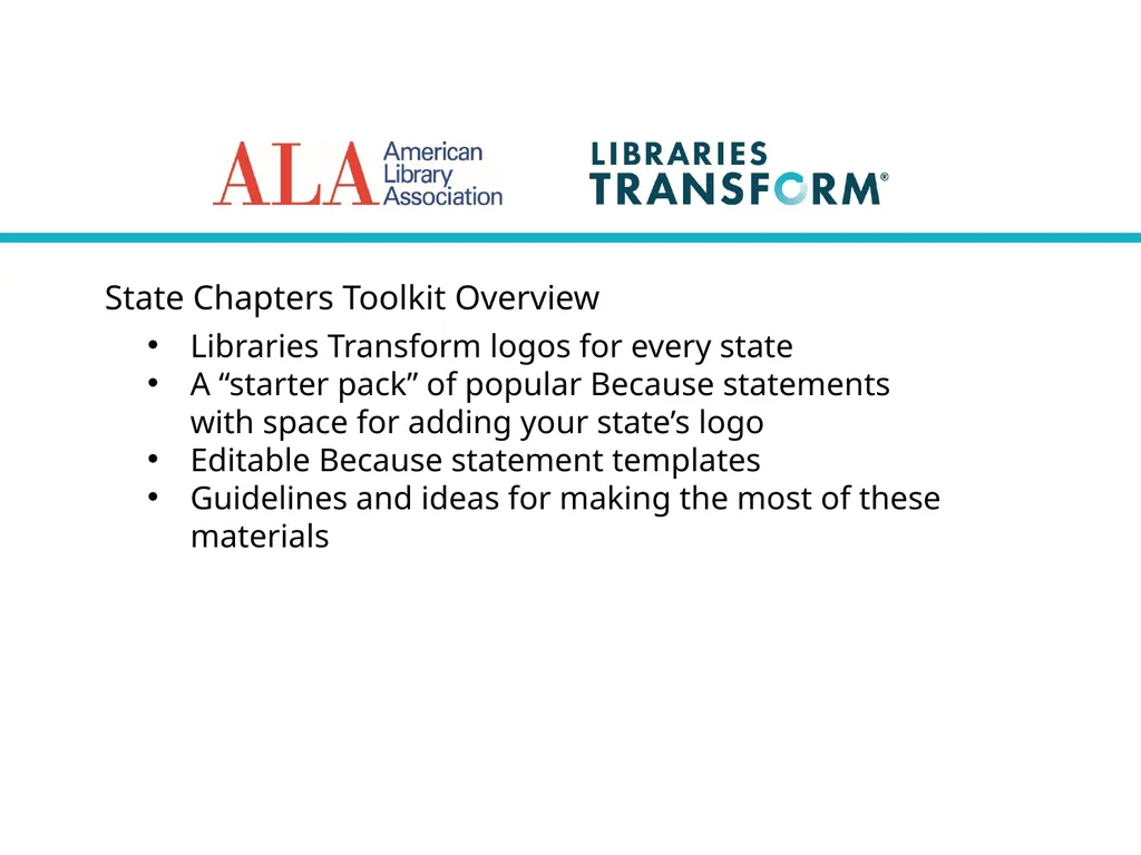 Welcome to “Libraries Transform Campaign Toolkit - slide 9 of 22