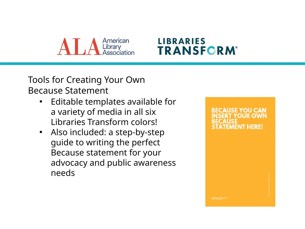 Welcome to “Libraries Transform Campaign Toolkit - slide 17 of 22