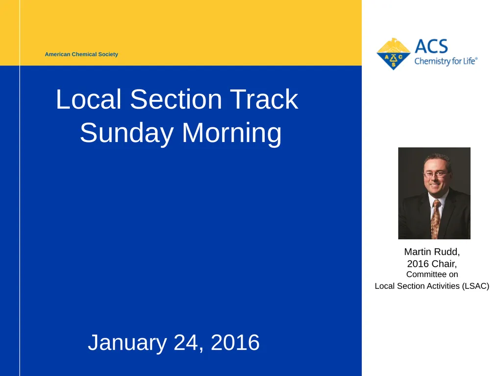 American Chemical Society Local Section Track - slide 1 of 30