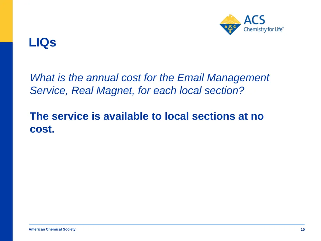 American Chemical Society Local Section Track - slide 10 of 30